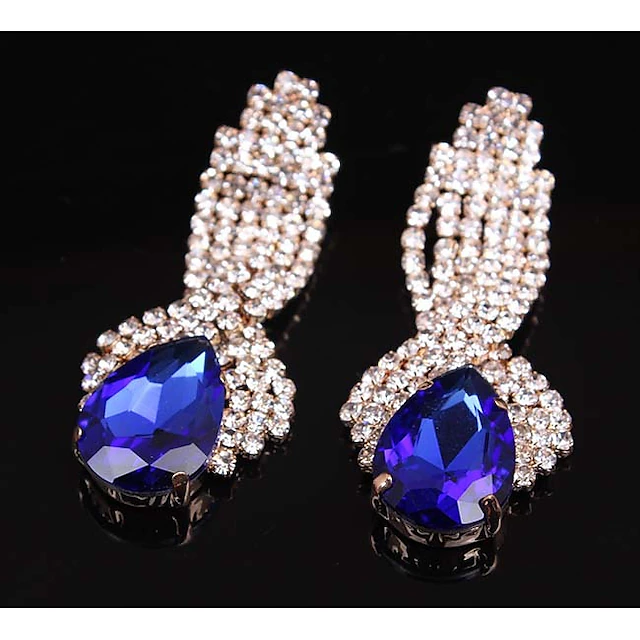 Women's AAA Cubic Zirconia Drop Earrings Pear Cut Drop Luxury Vintage ...