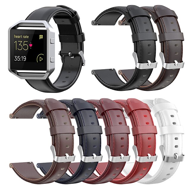  For Fitbit Blaze Replacement Band Genuine Leather Strap Classic Adjustable