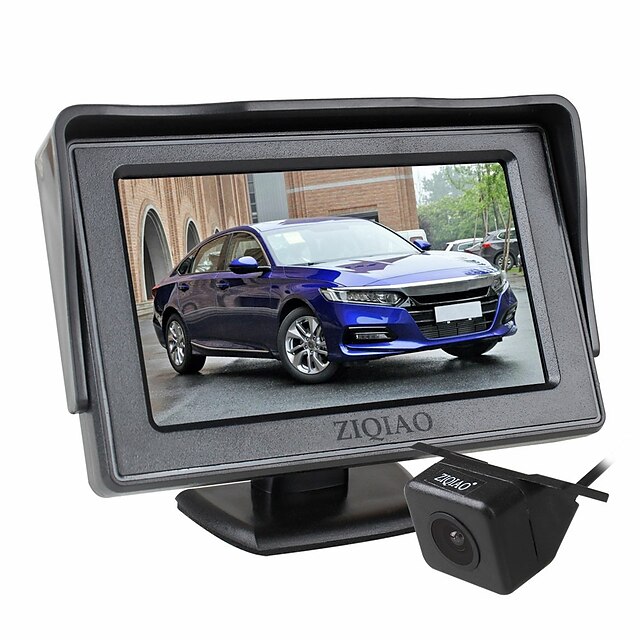  ZIQIAO 4.3 Inch Car Monitor TFT LCD Display Cameras Reverse Camera Parking System for Car Rear View Monitors Kit