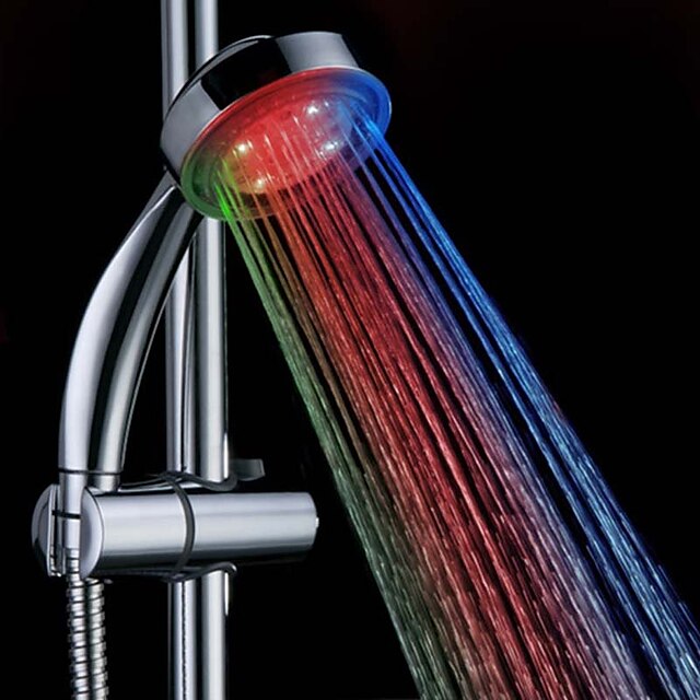  LED Shower Head Color Changing 2 Water Mode 7 Color Glow Light Automatically Changing Handheld Showerhead