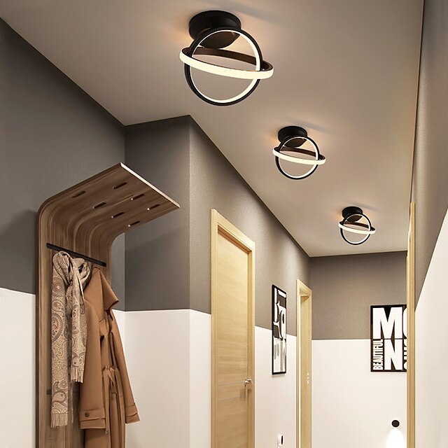  Luz de techo led circular de 2 luces luz de techo creativa intersección de círculo luces de la habitación de los niños