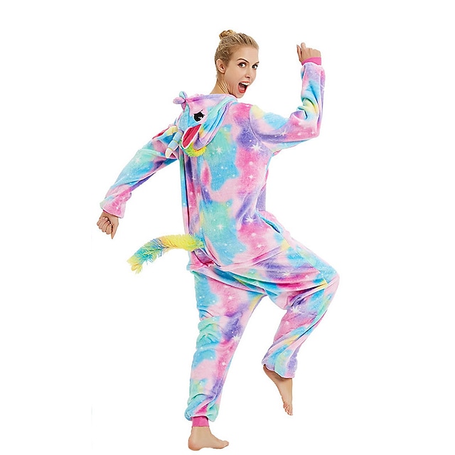 Toys & Hobbies Cosplay & Costumes | Adults Kigurumi Pajamas Unicorn Flying Horse Onesie Pajamas Flannelette Yellow+Blue Cosplay 