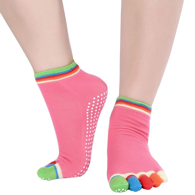 Yoga Socks Grip Yoga Socks Five Toe Socks 1 Pair Women's Socks Anti