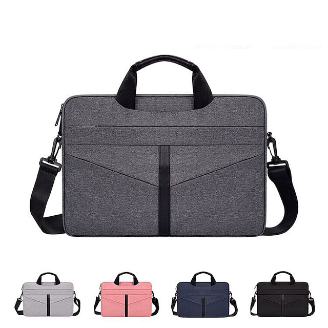  13.3 Inch Laptop / 14 Inch Laptop / 15.6 Inch Laptop Shoulder Messenger Bag / Briefcase Handbags Polyester Solid Color Unisex Waterpoof Shock Proof