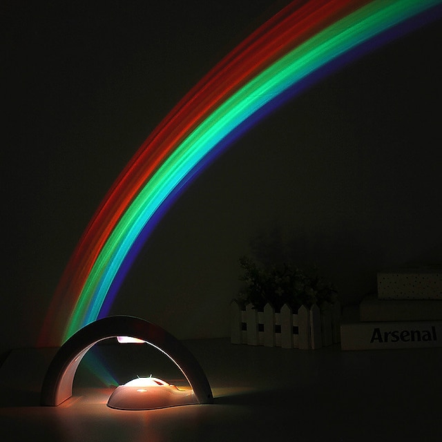  Brelong levou arco-íris noite luz cor amigos festa atmosfera luzes presente de aniversário bateria