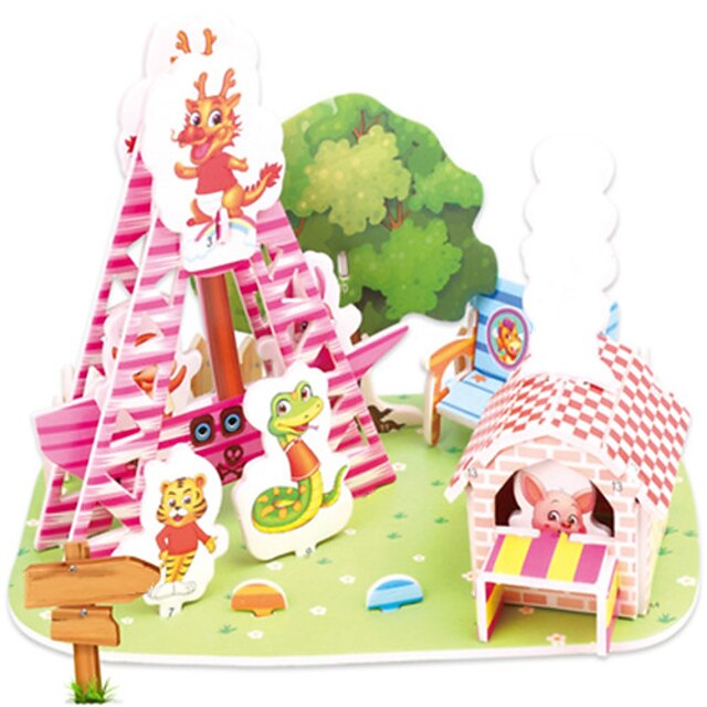  3D Puzzle Jigsaw Puzzle Paper Model House DIY High Quality Paper Classic Unisex Boys' Toy Gift