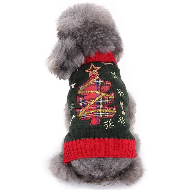  hond trui kerst kostuum puppy kleding kerst kerst hondenkleding puppy kleding hond outfits grijs kostuum voor meisje en jongen hond acrylvezels xxs