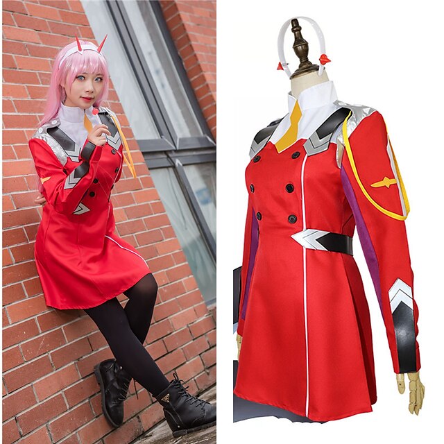 Inspired by Darling in the Franxx Cosplay Anime Cosplay Costumes Japanese Cosplay Suits Dress Socks Headwear For Women's