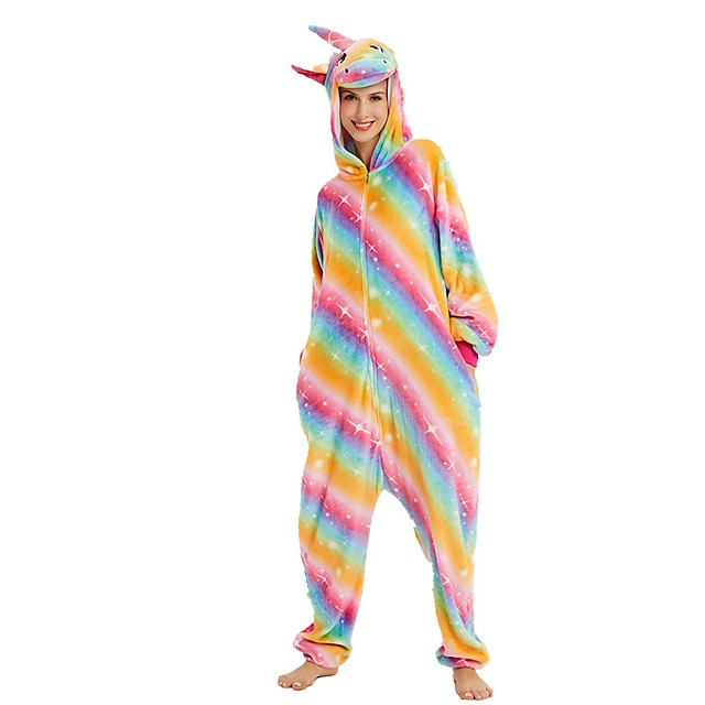 Toys & Hobbies Cosplay & Costumes | Adults Kigurumi Pajamas Unicorn Flying Horse Onesie Pajamas Flannelette Rainbow Cosplay For 