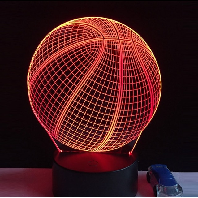 for Manchester United Football Fans Gift Deal Best Football Shape 3D Optical Illusion Smart 7 Colors LED Night Light Table Lamp with USB Power Cable 