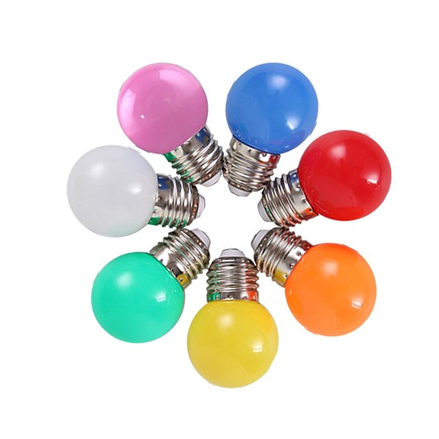  1 stk farvet e27 2w energibesparende led lyspærer globus lampe diy farve lys