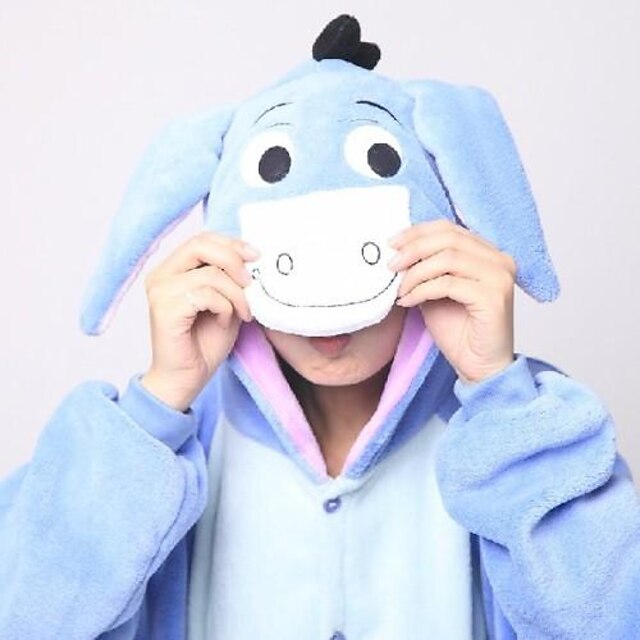 Toys & Hobbies Cosplay & Costumes | Kigurumi Kigurumi Pajamas Shark Animal Onesie Pajamas Coral fleece Yellow / Ink Blue / Blue 