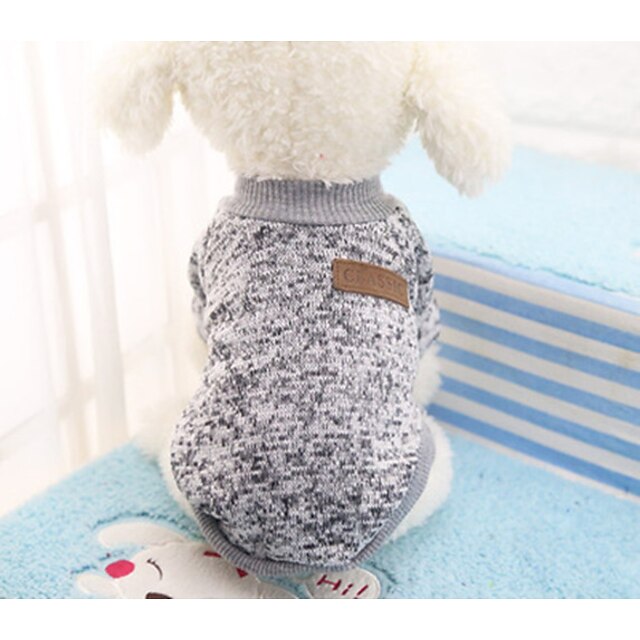  Cat Dog Sweater Puppy Clothes Color Block Fashion Winter Dog Clothes Puppy Clothes Dog Outfits Gray Coffee Costume for Girl and Boy Dog Cotton XS S M L XL