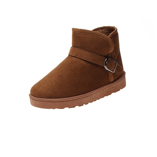  Mulheres Botas Sem Salto Ponta Redonda Casual Diário Presilha Sólido Cetim Botas Curtas / Ankle Caminhada Camel / Preto / Marron