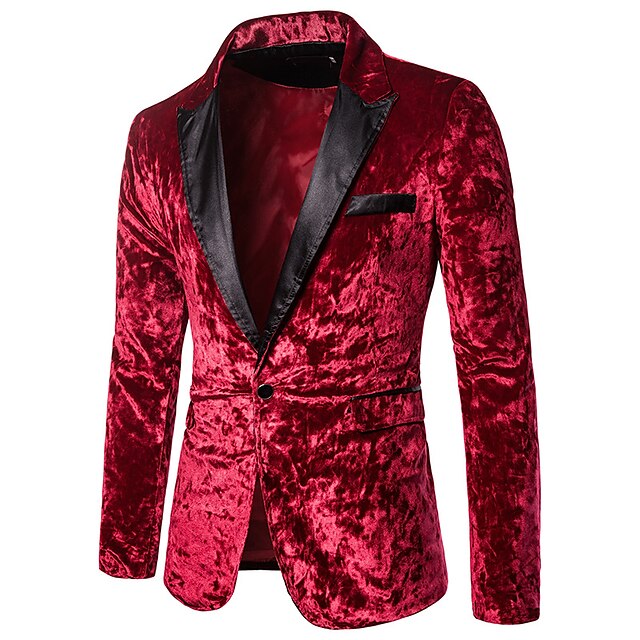 Disco 1980s Suits & Blazers Lapel Collar Blazer Men's Velvet Costume ...