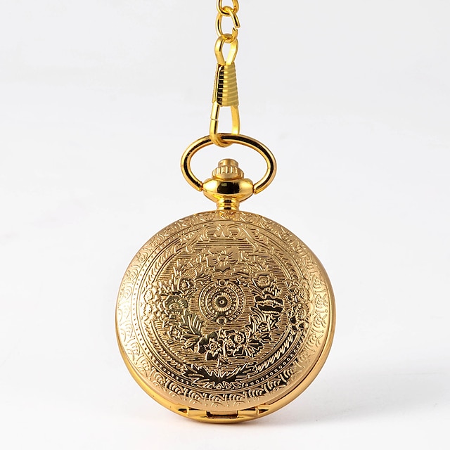  懐中時計 のために 男性 アナログ／デジタル クォーツ レトロ 純色 ヴィンテージ 大きめ文字盤 合金 チタニウム合金