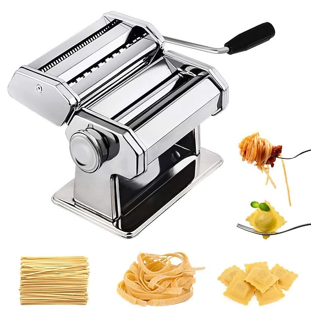  maszyna do robienia makaronu z makaronem kluski ravioli lasagne ze stali nierdzewnej z dwoma nożami