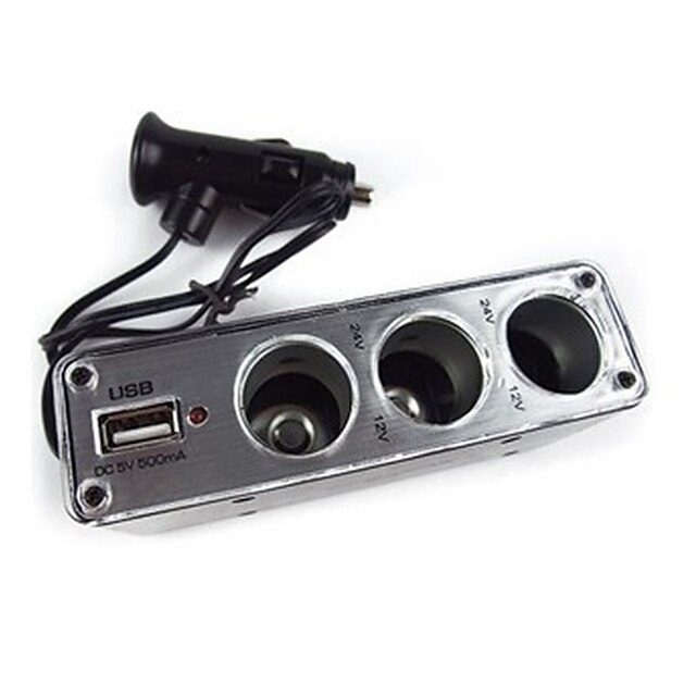  Truck / Motorcycle / Car Cigarette Lighter 2 USB Ports for 5 V