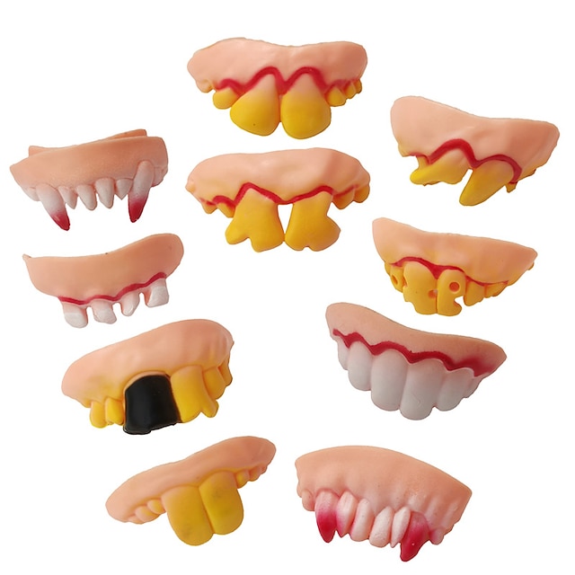 Home & Garden Home Decor | Halloween Party Halloween Decor Horror Ghost 10pcs Fake Teeth Toy Funny Teeth for Vampire Zombie Hall