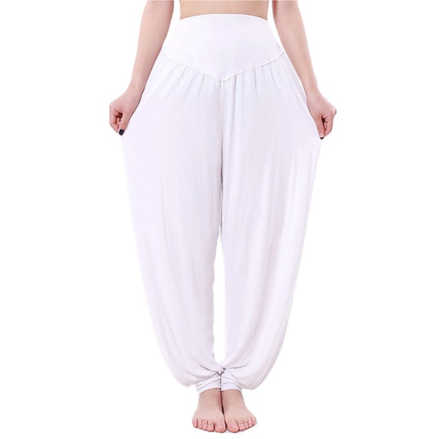 Pantalon Yoga Femme Grande Taille - Coton Doux, élastique, Jambes Larges, Taille Haute - Idéal Sport, Danse, Quotidien - 10