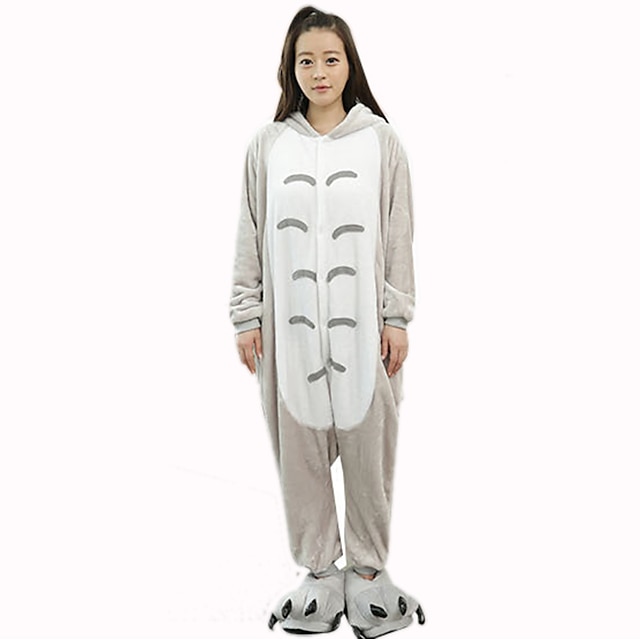  Felnőttek Kigurumi pizsama Totoro Állat Onesie pizsama Bolyhos pamutszövet Jelmez mert Férfi és női Mindszentek napja Allati Hálóruházat Rajzfilm