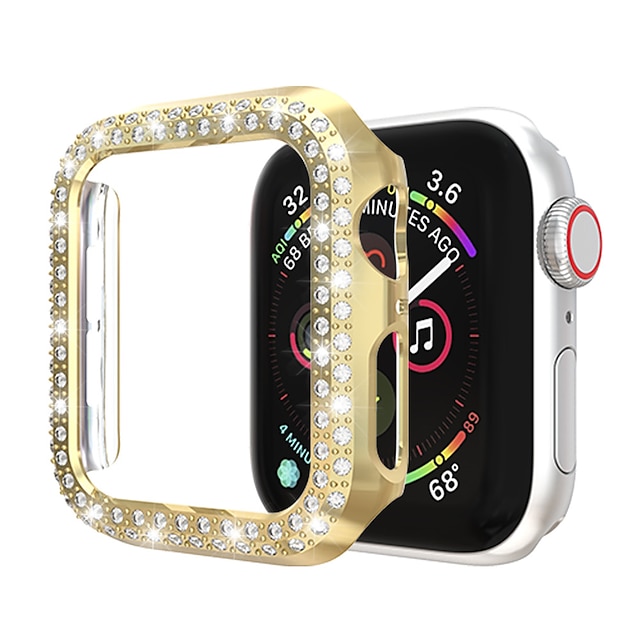  Watch Case Compatible with Apple Watch Series 8 7 41mm 45mm / Series 6 5 4 SE 40mm 44mm / Series 3 2 1 38mm 42mm Scratch Resistant Bling Diamond Dust Proof PC Watch Cover