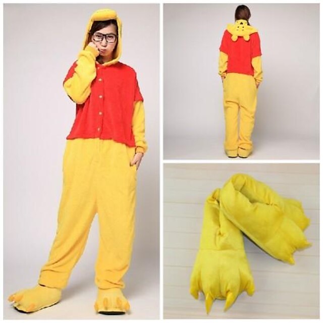 Toys & Hobbies Cosplay & Costumes | Kigurumi Kigurumi Pajamas Shark Animal Onesie Pajamas Coral fleece Yellow / Ink Blue / Blue 