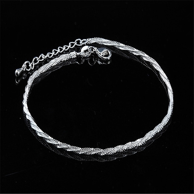 Shoes & Bags Fashion Accessories | Womens Ankle Bracelet Anklet Jewelry Silver For Gift Daily - PK46512