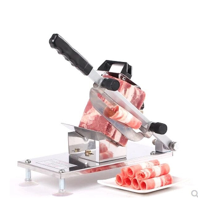  Manual Frozen Food Meat Slicer Beef Mutton Sheet Roll Cleavers Cutter Adjustable Vegetable Fruit Rice Cake Cutter