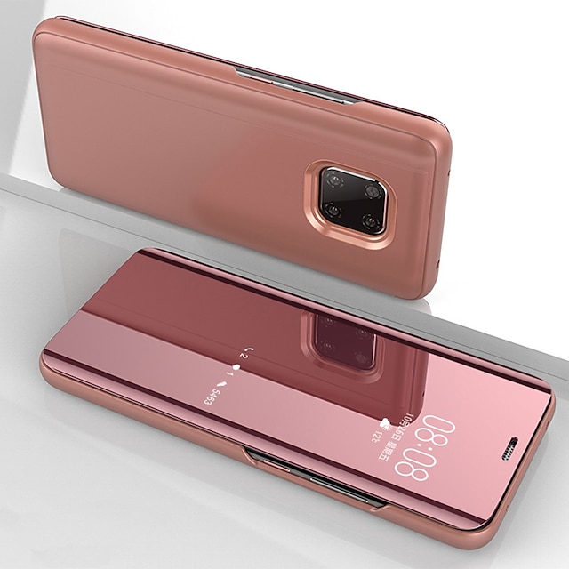  電話 ケース 用途 Huawei フルボディーケース フリップケース Nova 8 Pro Nova 8 P40 P40 Pro メイト40 Mate 40 Pro メイト40ライト メイト10プロ Huawei Mate20プロ nova 8 SE ミラー フリップ オートスリープ / ウェイクアップ ソリッド PUレザー PC