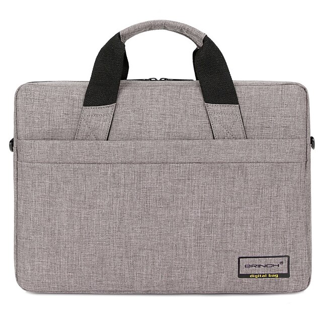  Unisex Waterproof Polyester Laptop Bag Zipper Solid Color Daily Office & Career Khaki Pale Blue Gray