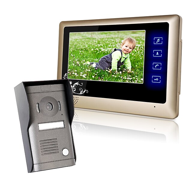  Wired 7 Inch Hands-free 800*480 Pixel One To One Video Doorphone