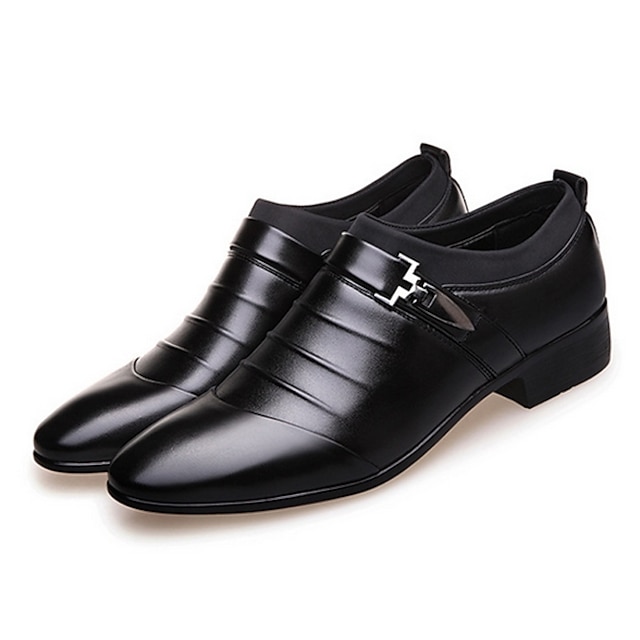  Voor heren Instappers en instappers Formele Schoenen Monk schoenen Grote maten Zomerinstappers Dagelijks PU Leegloper Zwart Wit Bruin Zomer