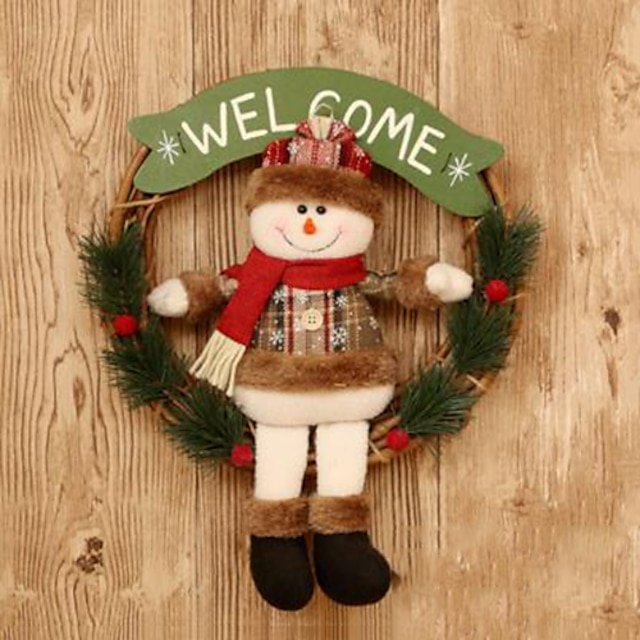  Christmas Decorations Christmas Figurines Christmas Toy Elk Snowman Furnishing Articles Wooden Toy Gift