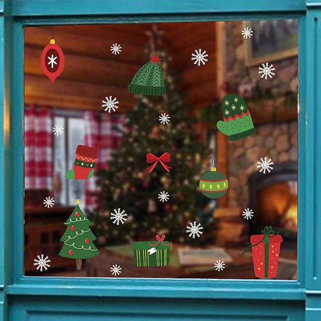  Glasfolie en stickers Decoratie Met Patroon / Kerstmis Vakantie / Personage PVC Raamsticker / Deursticker
