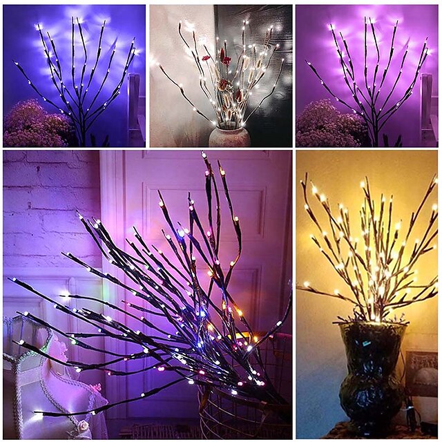  LED Willow Branch Lamp Floral Lights Staycation Night Light Home Decoration AA Batteries Powered Creative 5 V Christmas New Year 1pc