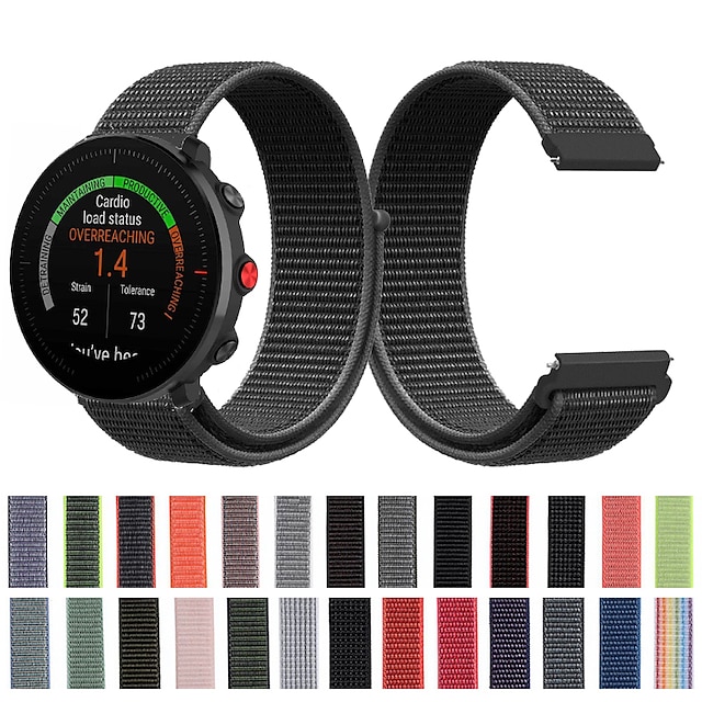  Sport Nylon Watch Band For Polar Vantage M2 / GRIT X Samsung Galaxy Watch 3 45mm/Gear S3 Frontier/Classic 22mm Breathable Elastic Sport Strap Replaceable Bracelet Wristband for Men Women