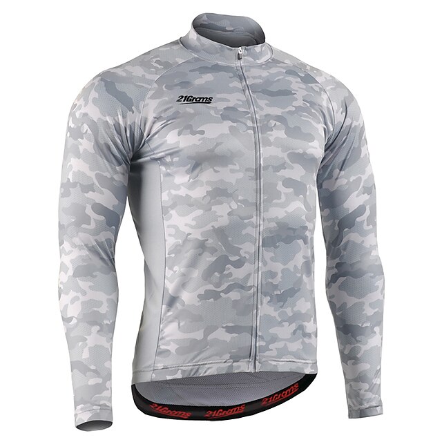 Sports & Outdoors Cycling | 21Grams Mens Long Sleeve Cycling Jersey Bike Jersey Top with 3 Rear Pockets Mountain Bike MTB Road B