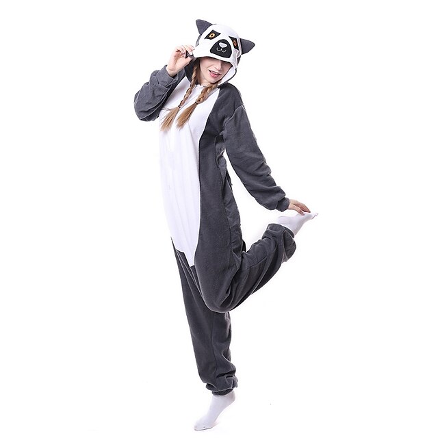 Toys & Hobbies Cosplay & Costumes | Adults Kigurumi Pajamas Monkey Lemur Onesie Pajamas Flannel Toison Black Cosplay For Men and