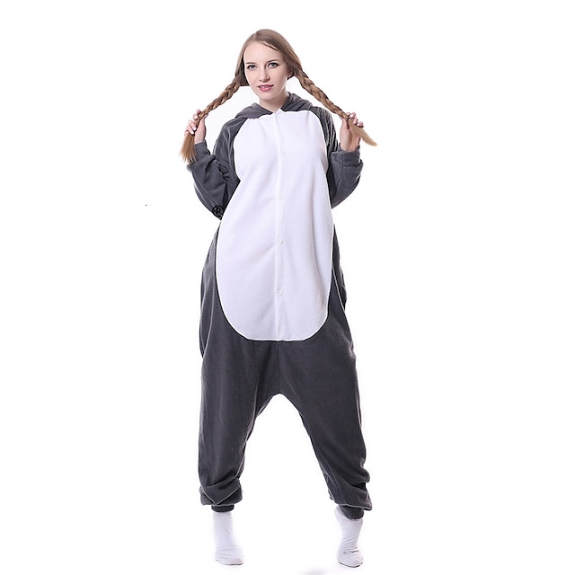 Toys & Hobbies Cosplay & Costumes | Adults Kigurumi Pajamas Monkey Lemur Onesie Pajamas Flannel Toison Black Cosplay For Men and