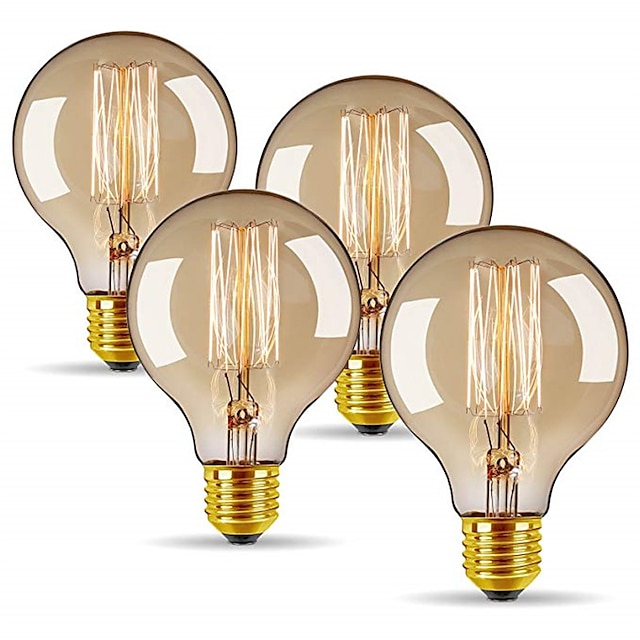 Edison E27 220v Incandescent Light Bulb G80 Decorative Vintage Home Lamp Novelty 