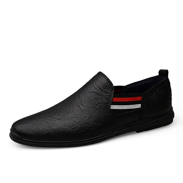  Men's Loafers & Slip-Ons Leather Shoes Driving Shoes Business Casual Daily Walking Shoes Nappa Leather Cowhide Waterproof Shock Absorbing Wear Proof Black Brown Spring Fall & Winter