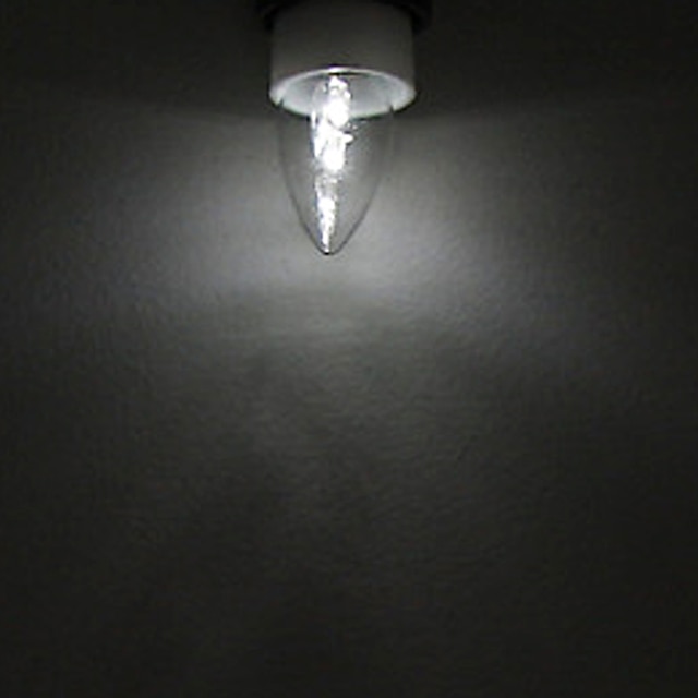  2 stuks 1 W LED-kaarslampen 20 lm E12 C35 4 LED-kralen DIP LED Decoratief Warm wit Wit 110-240 V.