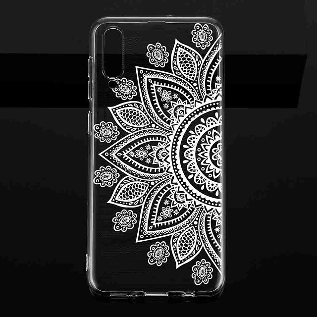  Case For Samsung Galaxy S9 / S9 Plus / S8 Plus Transparent / Pattern Back Cover Flower TPU