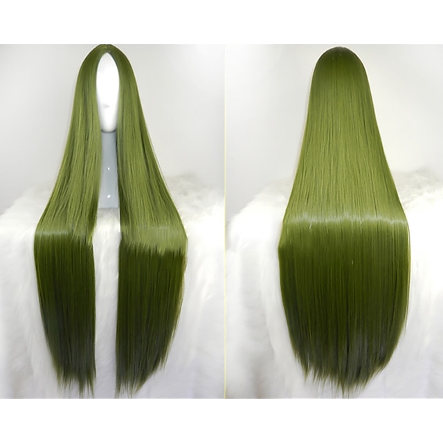  Peruka Kosplay Peruka Syntetyczna Prosta Środkowa Część Peruka dla Kobiet Naturalna Linia Włosów Peruki Czarne Długie Jasnobrązowe Niebieskie Błyszczące Zielone Fioletowe Żółte 28 Calowe Peruki