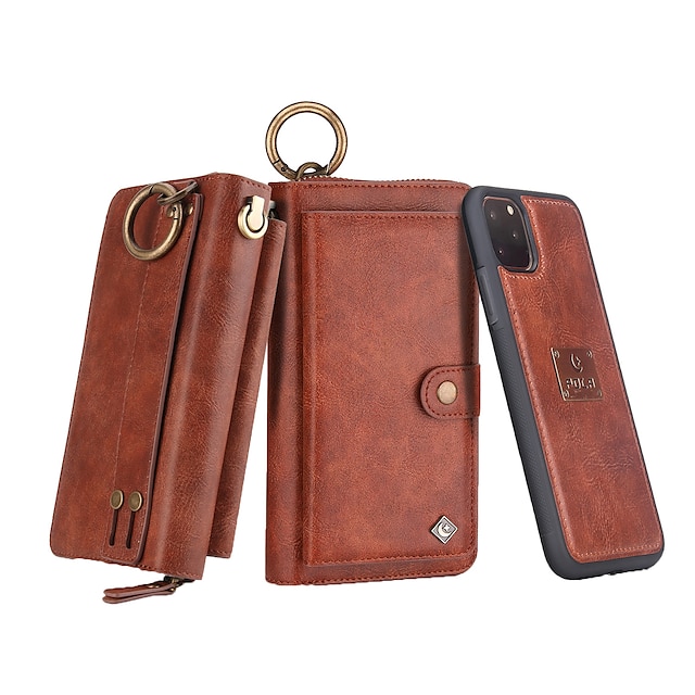  Phone Case For iPhone 16 iPhone 15 Pro Max Plus iPhone 14 13 12 11 Pro Max Mini X XR XS Max 8 7 Plus Wallet Case Detachable Magnetic Full Body Protective Retro Genuine Leather