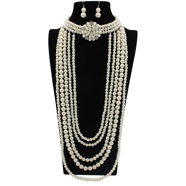 Classic Silver Plate Art Nouveau Decor Statement Necklace Women Party Jewelry Classic Silver Plate Art Nouveau Decor Statement Necklace Women Party Jewelry