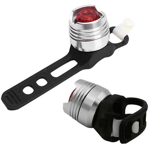  2 pezzi led bici bicicletta ciclismo posteriore posteriore casco luci flash rosse lampada spia di sicurezza accessori luce di sicurezza