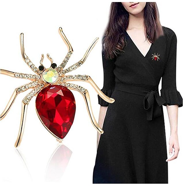  Women's Spiders Animal Elegant Fashion Brooch Jewelry Purple Red Gold For Wedding Party Casual Daily