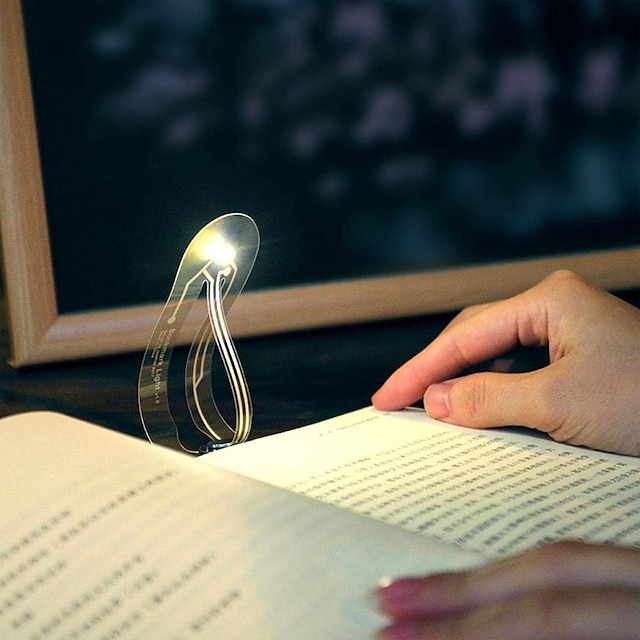  3ks zdm záložní světlo ultra tenké knižní světlo měkké světlo snadné pro oči bateriově napájená kniha kniha flexibilní flexibilní lampa na čtení